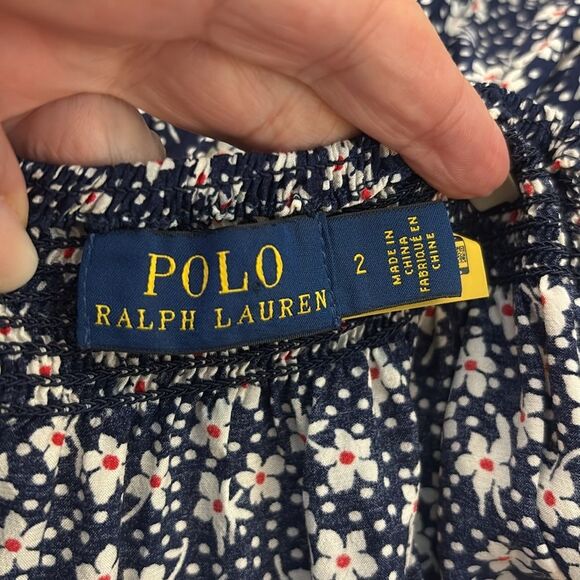 Polo Ralph Lauren Floral Long Sleeve viscose Romper, US2 - Picture 9 of 10